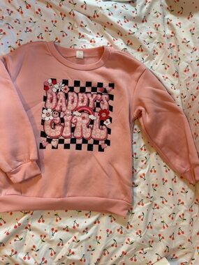 SHEIN Pink "Daddy's Girl" Graphic Sweatshirt